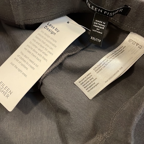 Eileen Fisher wide leg capris xxs slate gray NWT - Picture 6 of 8